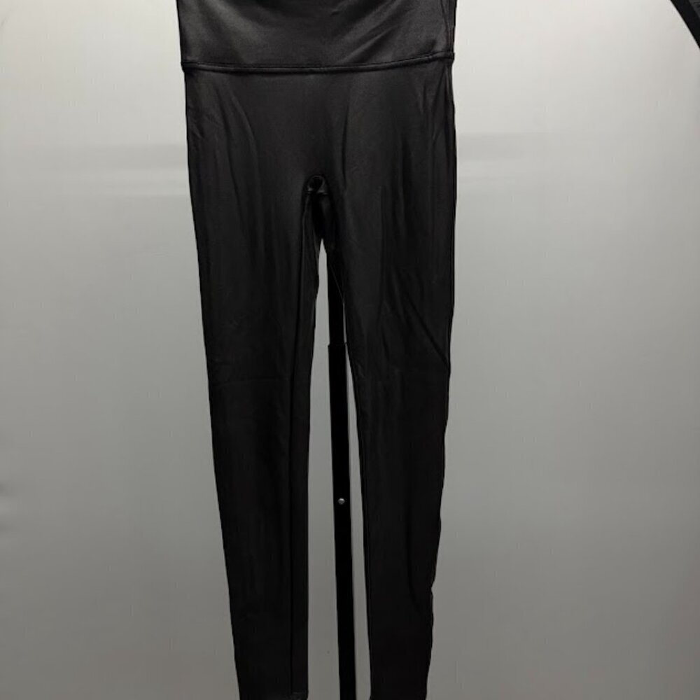 Spanx Black Faux Suede Leggings
